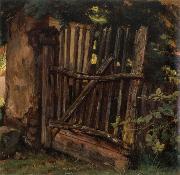 Christian Friedrich Gille Garden Gate oil painting artist